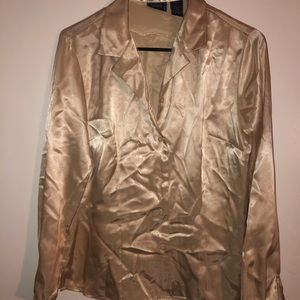 Silk-like button up nightshirt